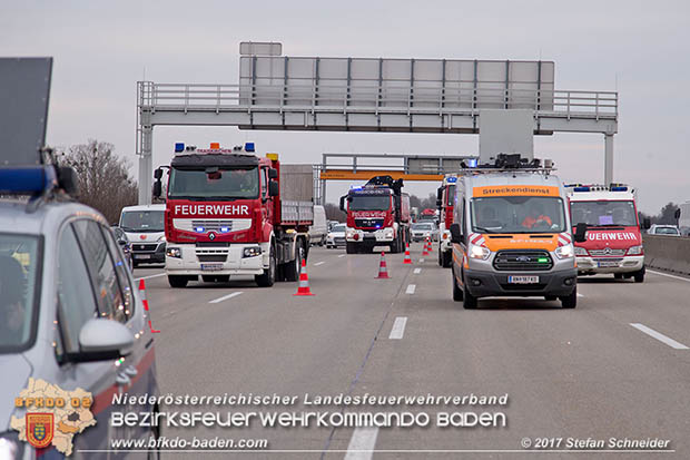 20170210 Massenunfall auf der A2 Südautobahn RFb Wien Foto: © Stefan Schneider BFK Baden