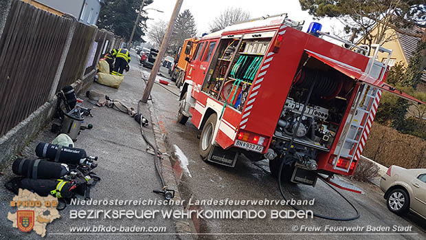 20170214 Müllwagen Lkw geriet in Baden Ortsteil Weikersdorf in Brand  Foto: © Stefan Schneider FF Baden-Stadt