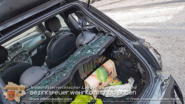 20170214 Müllwagen Lkw geriet in Baden Ortsteil Weikersdorf in Brand  Foto: © Stefan Schneider FF Baden-Stadt