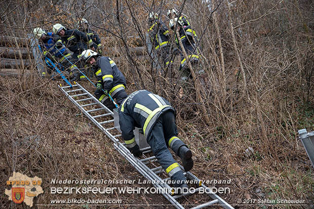 20170305 Feuerwehreinsatz nach Steinschlag im Helenental  Foto: © Stefan Schneider
