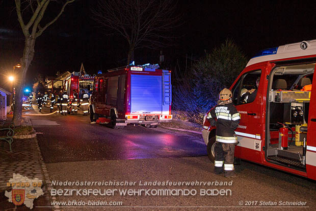 20170305 Brand in einem Reihenwohnhaus in Trumau  Foto: © Stefan Schneider BFK