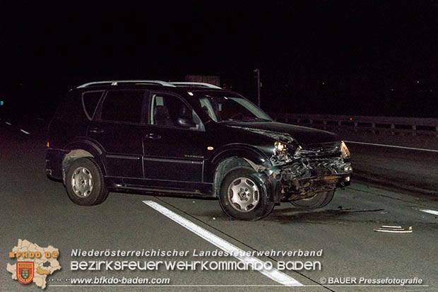 20170325 Verkehrsunfall mit mehreren Fahrzeugen auf der A2 Südautobahn  Foto: © Manfred Bauer Pressefotografie