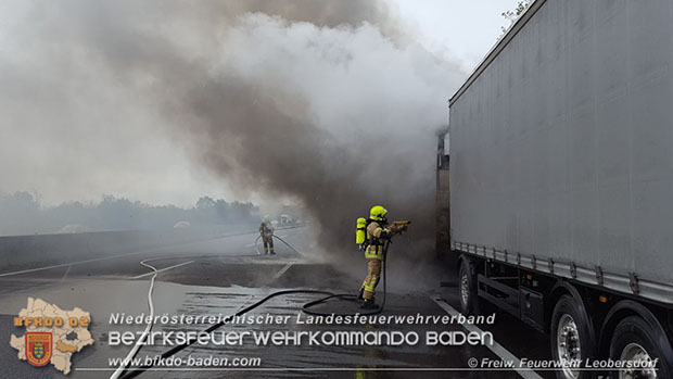 20170418 Lkw Brand auf der A2 zwischen Leobersdorf u. Wöllersdorf Foto: FF Leobersdorf/Werner Heiden 20170418 Lkw Brand auf der A2 zwischen Leobersdorf u. Wöllersdorf Foto: FF Leobersdorf/Werner Heiden