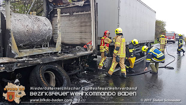 20170418 Lkw Brand auf der A2 zwischen Leobersdorf u. Wöllersdorf Foto: Stefan Schneider/BFK Baden 20170418 Lkw Brand auf der A2 zwischen Leobersdorf u. Wöllersdorf Foto: Stefan Schneider/BFK Baden
