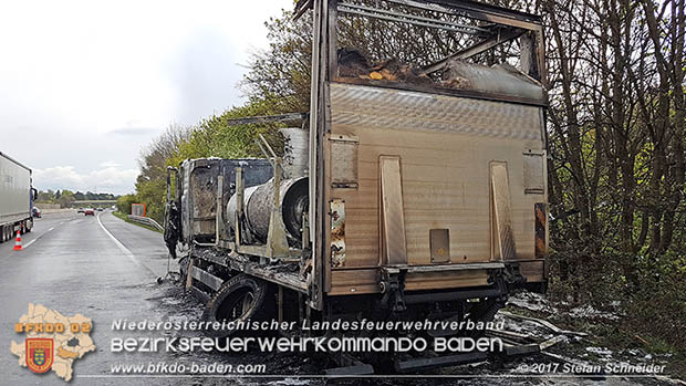 20170418 Lkw Brand auf der A2 zwischen Leobersdorf u. Wöllersdorf Foto: Stefan Schneider/BFK Baden 20170418 Lkw Brand auf der A2 zwischen Leobersdorf u. Wöllersdorf Foto: Stefan Schneider/BFK Baden