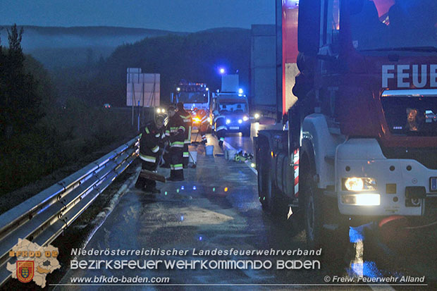 20170503 Lkw Brand auf der A21 kurz vor Hochstraß Bezirk Baden  Foto: © Joachim Zagler  FF Alland 