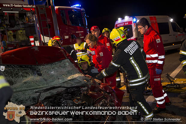 20170509 Toedlicher Geisterfahrerunfall auf der A2 zwischen Baden und Traiskirchen  Foto: © Stefan Schneider BFK Baden 