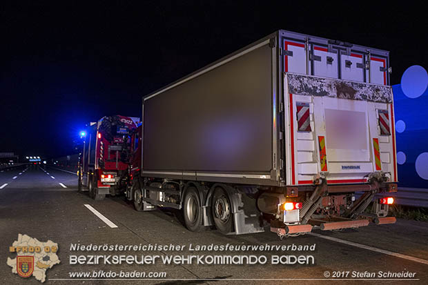20170509 Toedlicher Geisterfahrerunfall auf der A2 zwischen Baden und Traiskirchen  Foto: © Stefan Schneider BFK Baden 