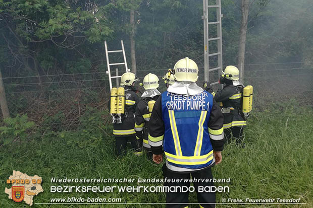 20170520 Unerlaubtes Verbrennen im Freien sorgte für Feuerwehreinsatz  Foto: © FF Teesdorf