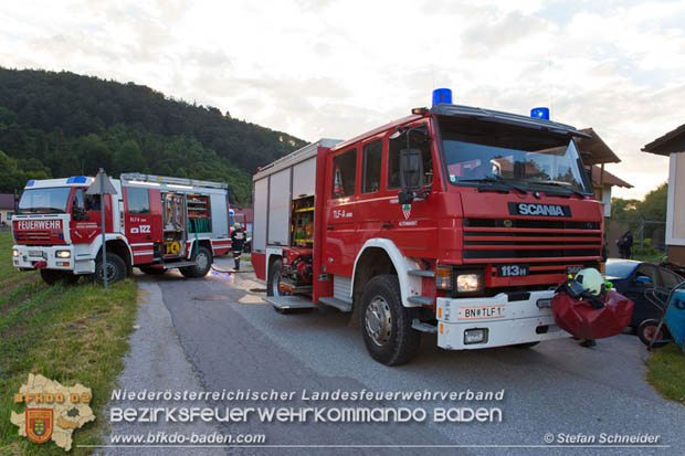 20170611 Kellerbrand in Einfamilienhaus in Thenneberg Gemeinde Altenmarkt a.d.Triesting  Foto: © Stefan Schneider BFK Baden