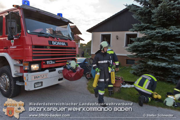 20170611 Kellerbrand in Einfamilienhaus in Thenneberg Gemeinde Altenmarkt a.d.Triesting  Foto: © Stefan Schneider BFK Baden