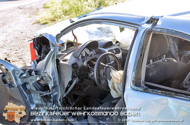 20170613 Schwerer Verkehrsunfall auf der LB60 zwsichen Unterwaltersdorf und Reisenberg  Foto: © Thomas Lenger Monatsrevue.at