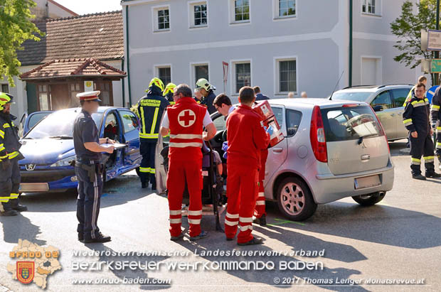 20170614 Verkehrsunfall mitten im Ortsgebiet von Deutsch-Brodersdorf  Foto: © Thomas Lenger Monatsrevue.at
