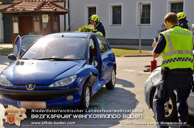 20170614 Verkehrsunfall mitten im Ortsgebiet von Deutsch-Brodersdorf  Foto: © Thomas Lenger Monatsrevue.at