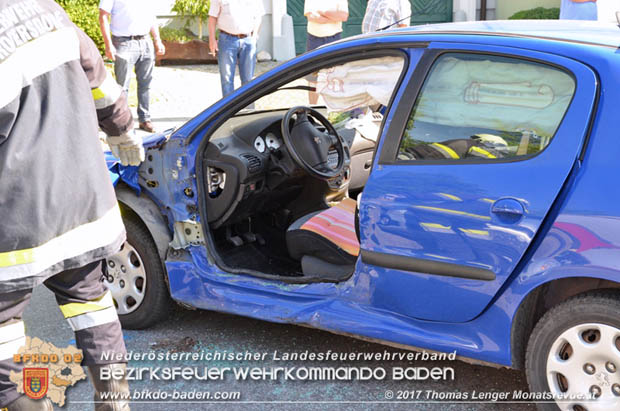20170614 Verkehrsunfall mitten im Ortsgebiet von Deutsch-Brodersdorf  Foto: © Thomas Lenger Monatsrevue.at