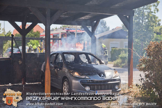 20170615 Bei Müllinselbrand in Tribuswinkel Gasleitung, Carport, Pkw sowie Stromanschlusskästen in Brand geraten 20170615 Bei Müllinselbrand in Tribuswinkel Gasleitung, Carport, Pkw sowie Stromanschlusskästen in Brand geraten