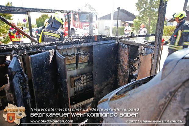 20170615 Bei Müllinselbrand in Tribuswinkel Gasleitung, Carport, Pkw sowie Stromanschlusskästen in Brand geraten 20170615 Bei Müllinselbrand in Tribuswinkel Gasleitung, Carport, Pkw sowie Stromanschlusskästen in Brand geraten
