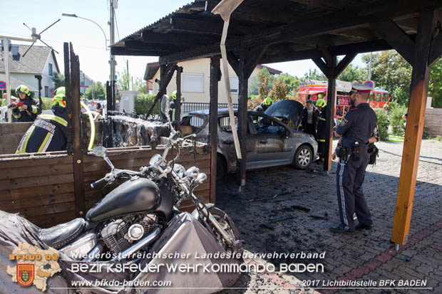20170615 Bei Müllinselbrand in Tribuswinkel Gasleitung, Carport, Pkw sowie Stromanschlusskästen in Brand geraten 20170615 Bei Müllinselbrand in Tribuswinkel Gasleitung, Carport, Pkw sowie Stromanschlusskästen in Brand geraten