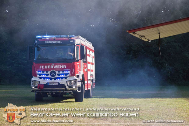 20170619 Brand von Strohballen im Schlosspark Tribuswinkel  Foto: Stefan Schneider BFK Baden