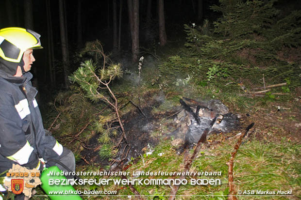 20170702 Leichtsinn eines jungen Mannes löste Waldbrandeinsatz aus in Weissenbach a.d. Triesting  Foto: © ASB Markus Hackl