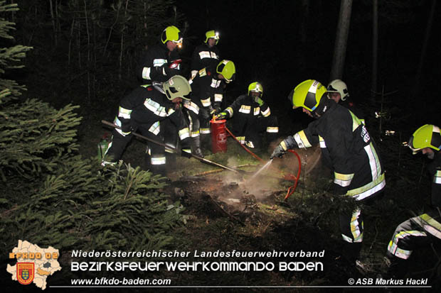 20170702 Leichtsinn eines jungen Mannes löste Waldbrandeinsatz aus in Weissenbach a.d. Triesting  Foto: © ASB Markus Hackl