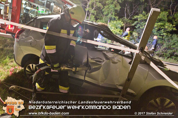 20170714 Verkehrsunfall mt toedlichem Ausgang auf der L157 zwischen Oeynhausen und Tattendorf im Gemeindegebiet Oberwaltersdorf  Foto: © Stefan Schneider BFK Baden
