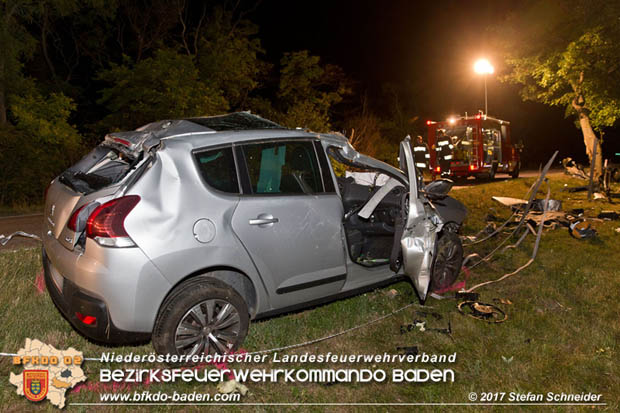 20170714 Verkehrsunfall mt toedlichem Ausgang auf der L157 zwischen Oeynhausen und Tattendorf im Gemeindegebiet Oberwaltersdorf  Foto: © Stefan Schneider BFK Baden