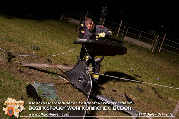 20170714 Verkehrsunfall mt toedlichem Ausgang auf der L157 zwischen Oeynhausen und Tattendorf im Gemeindegebiet Oberwaltersdorf  Foto: © Stefan Schneider BFK Baden