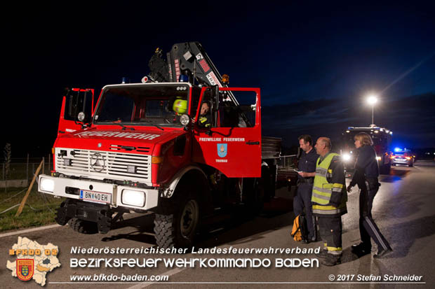 20170714 Verkehrsunfall mt toedlichem Ausgang auf der L157 zwischen Oeynhausen und Tattendorf im Gemeindegebiet Oberwaltersdorf  Foto: © Stefan Schneider BFK Baden