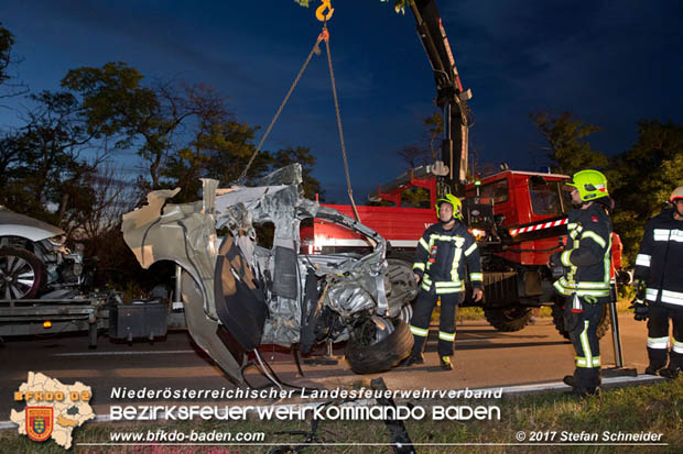 20170714 Verkehrsunfall mt toedlichem Ausgang auf der L157 zwischen Oeynhausen und Tattendorf im Gemeindegebiet Oberwaltersdorf  Foto: © Stefan Schneider BFK Baden
