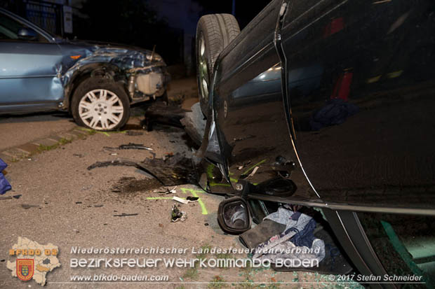 20170723 Fahrzeugüberschlag im Ortsgebiet Tribuswinkel  Foto: © Stefan Schneider BFK Baden
