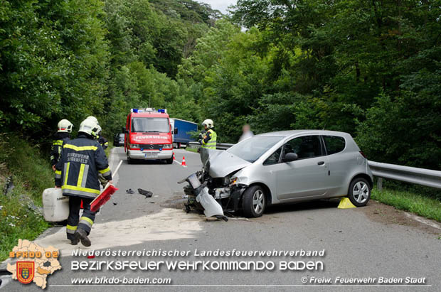 20170726 Verkehrsunfall LB210 Baden-Sattelbach  Foto: © FF Baden-Stadt / Michael Nositzka