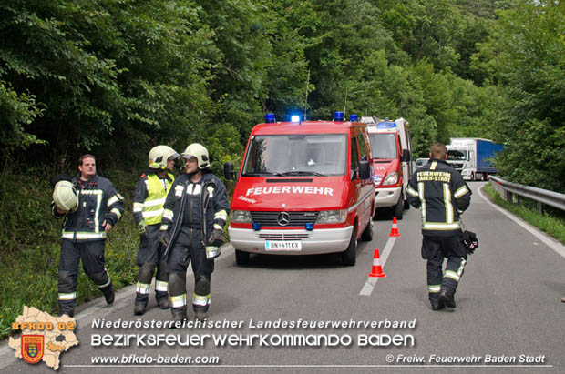 20170726 Verkehrsunfall LB210 Baden-Sattelbach  Foto: © FF Baden-Stadt / Michael Nositzka