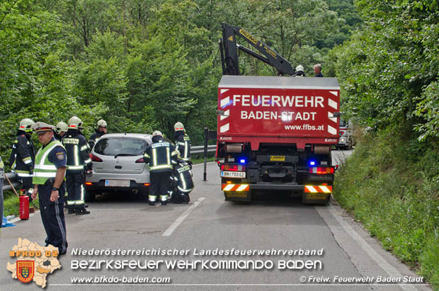20170726 Verkehrsunfall LB210 Baden-Sattelbach  Foto: © FF Baden-Stadt / Michael Nositzka