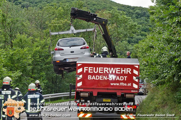 20170726 Verkehrsunfall LB210 Baden-Sattelbach  Foto: © FF Baden-Stadt / Michael Nositzka
