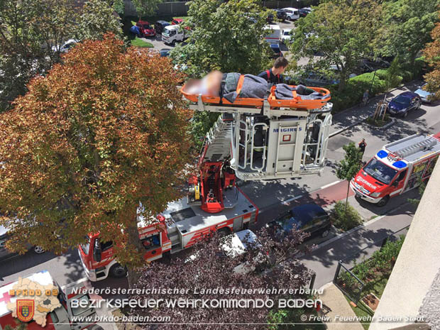 20170728 Türöffnung mit Personenrettung in Baden   Foto: © FF Baden-Stadt/Robert Lichtenauer-Schurz