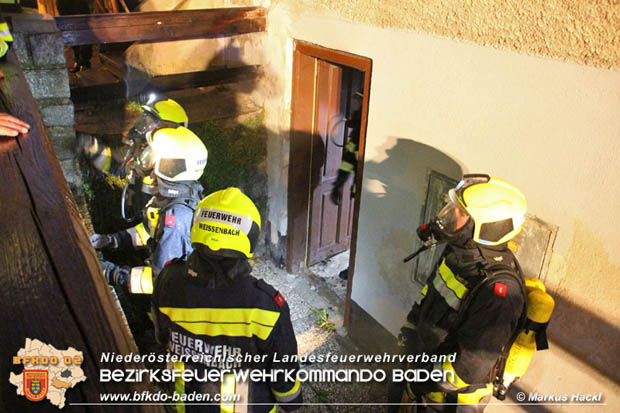 20170810 Kellerbrand in Weissenbach a.d.Triesting während der Unwetterfront über dem Bezirk Baden  Foto: ASB ÖA Markus Hackl