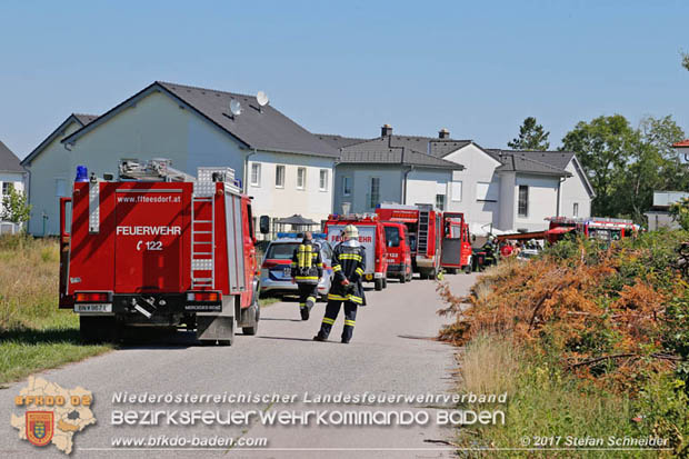 20170815 Küchenbrand in Reihen Wohnhaus in Blumau-Neurißhof  Foto: © Stefan Schneider BFK Baden
