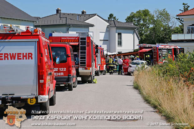 20170815 Küchenbrand in Reihen Wohnhaus in Blumau-Neurißhof  Foto: © Stefan Schneider BFK Baden