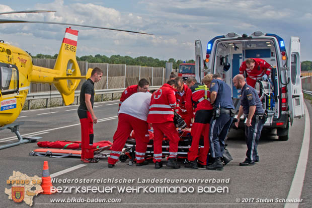 20170820 Frontalzusammenstoß Wohnmobil gegen Pkw auf der LB17 zwischen Sollenau und Günselsdorf/Schönau Foto: © Stefan Schneider BFK Baden 20170820 Frontalzusammenstoß Wohnmobil gegen Pkw auf der LB17 zwischen Sollenau und Günselsdorf/Schönau Foto: © Stefan Schneider BFK Baden