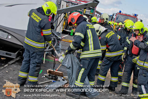 20170820 Frontalzusammenstoß Wohnmobil gegen Pkw auf der LB17 zwischen Sollenau und Günselsdorf/Schönau Foto: © Stefan Schneider BFK Baden 20170820 Frontalzusammenstoß Wohnmobil gegen Pkw auf der LB17 zwischen Sollenau und Günselsdorf/Schönau Foto: © Stefan Schneider BFK Baden