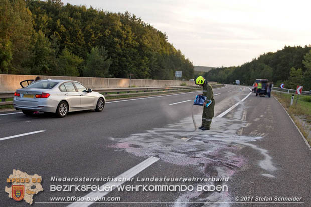 20170910 5 Tote und 3 Verletzte bei Verkehrsunfall auf der A21 bei Heiligenkreuz RFb Wien  Foto: © Stefan Schneider BFK Baden