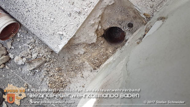 20170912 Babykatze in Günselsdrf aus Regenabflussrohr befreit  Foto: © Stefan Schneider BFK Baden