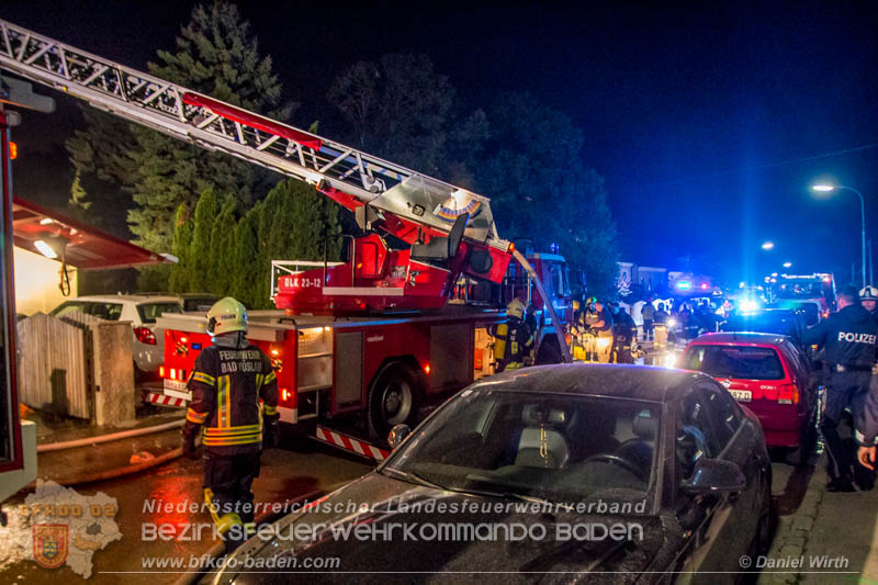 20170915 Wohnhausbrand in Gainfarn  Foto: © Daniel Wirth FF Stadt Bad Vöslau