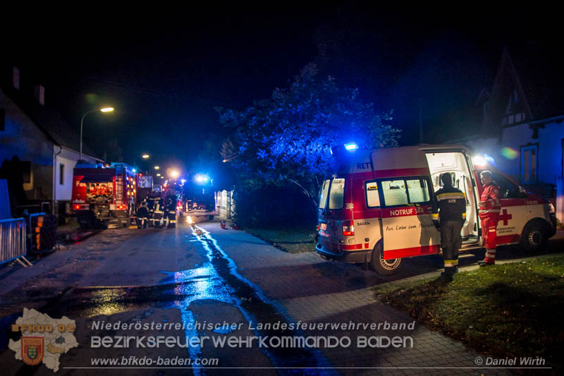 20170915 Wohnhausbrand in Gainfarn Foto: © Daniel Wirth FF Stadt Bad Vöslau