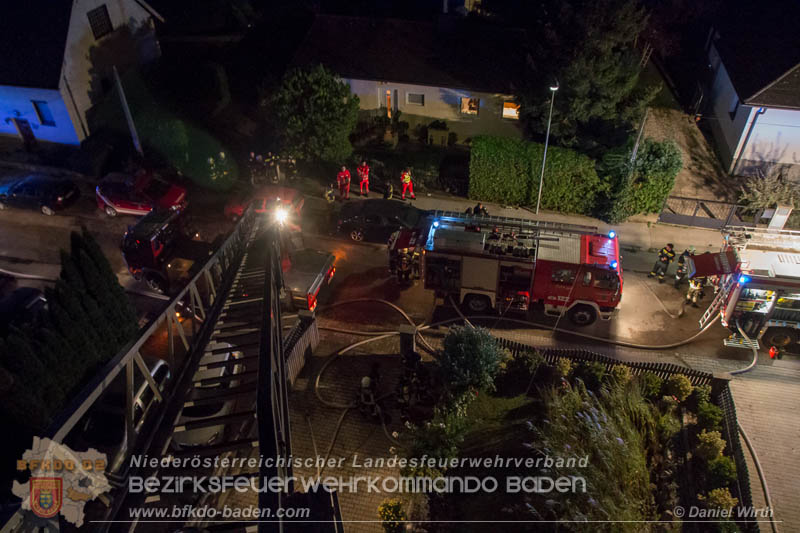 20170915 Wohnhausbrand in Gainfarn Foto: © Daniel Wirth FF Stadt Bad Vöslau