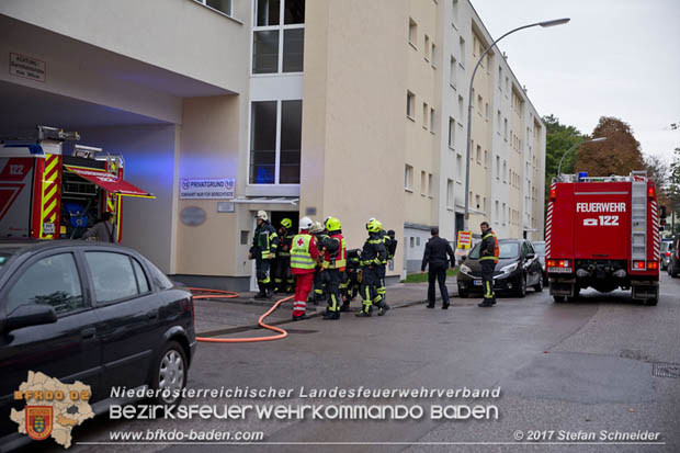 20170917 Wohnungsbrand im Ortsteil Baden Weikersdorf  Foto: © Stefan Schneider BFK BADEN