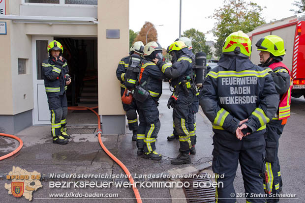 20170917 Wohnungsbrand im Ortsteil Baden Weikersdorf  Foto: © Stefan Schneider BFK BADEN