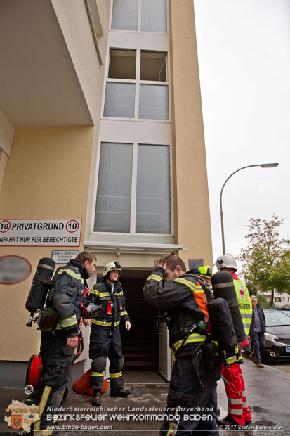 20170917 Wohnungsbrand im Ortsteil Baden Weikersdorf  Foto: © Stefan Schneider BFK BADEN