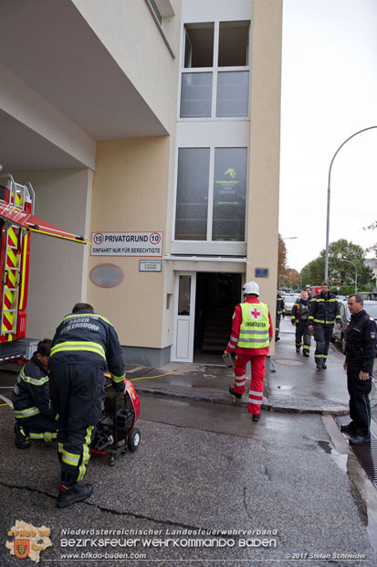 20170917 Wohnungsbrand im Ortsteil Baden Weikersdorf  Foto: © Stefan Schneider BFK BADEN